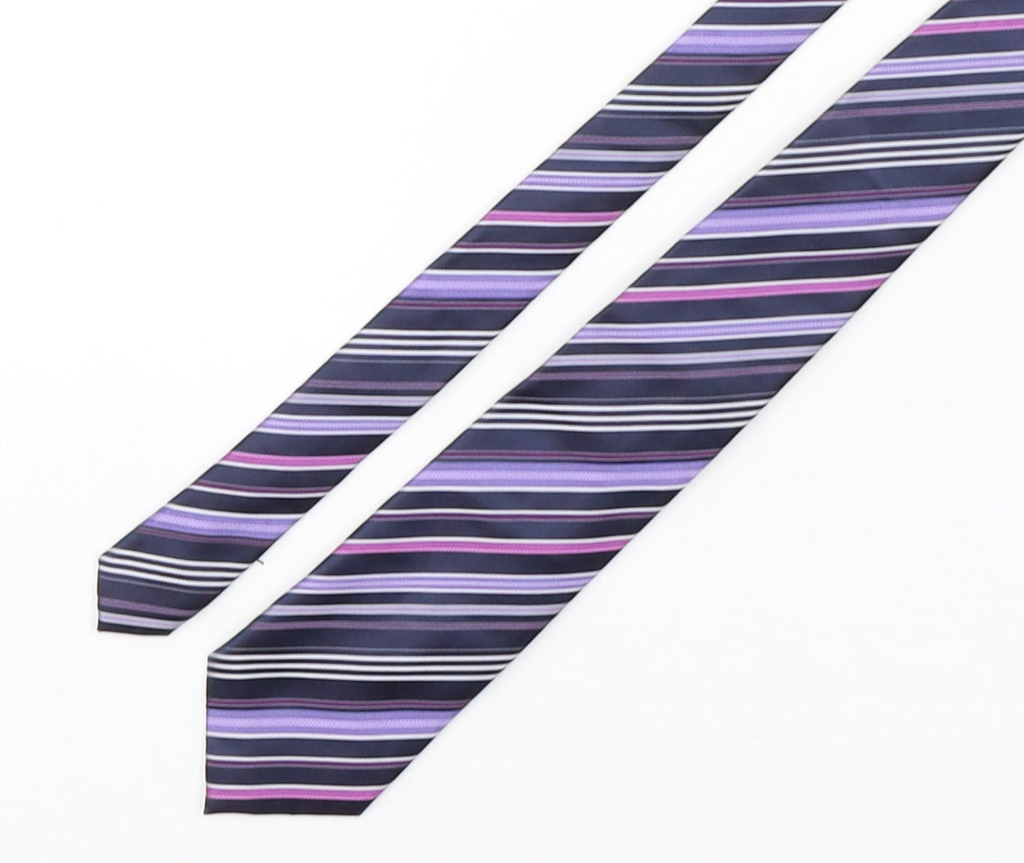 Lloyd Attree & Smith Mens Multicoloured Striped Polyester Pointed Tie One Size