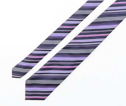 Lloyd Attree & Smith Mens Multicoloured Striped Polyester Pointed Tie One Size