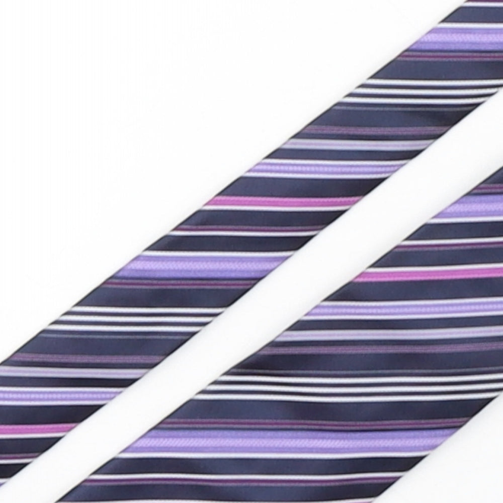 Lloyd Attree & Smith Mens Multicoloured Striped Polyester Pointed Tie One Size