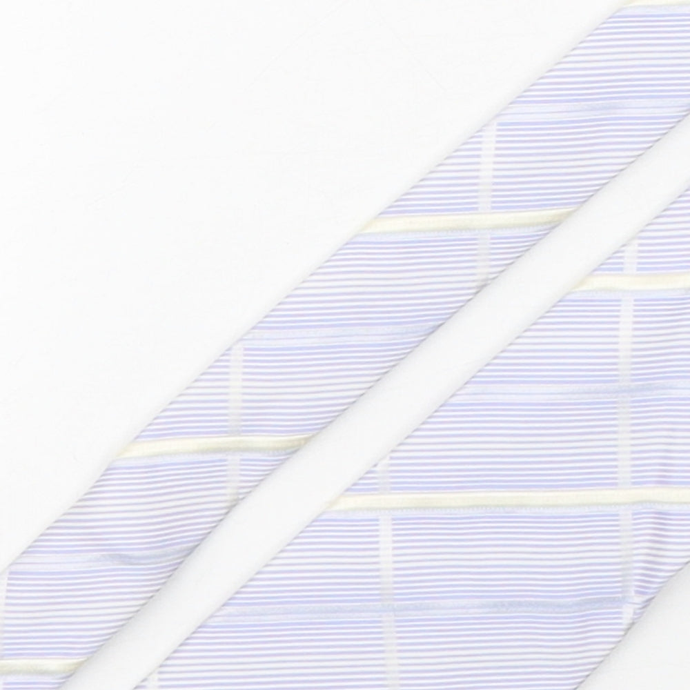 NEXT Mens Blue Plaids & Checks Silk Pointed Tie One Size