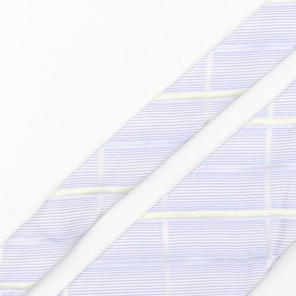 NEXT Mens Blue Plaids & Checks Silk Pointed Tie One Size