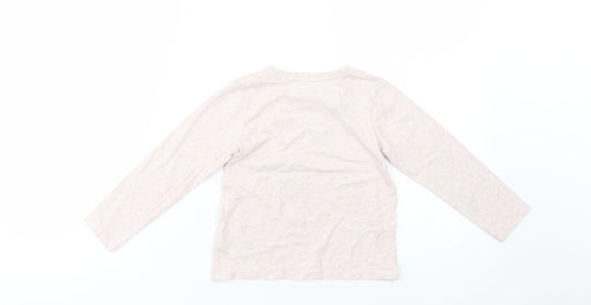 NEXT Girls Pink  Cotton Pullover T-Shirt Size 2-3 Years Crew Neck Pullover - Girl