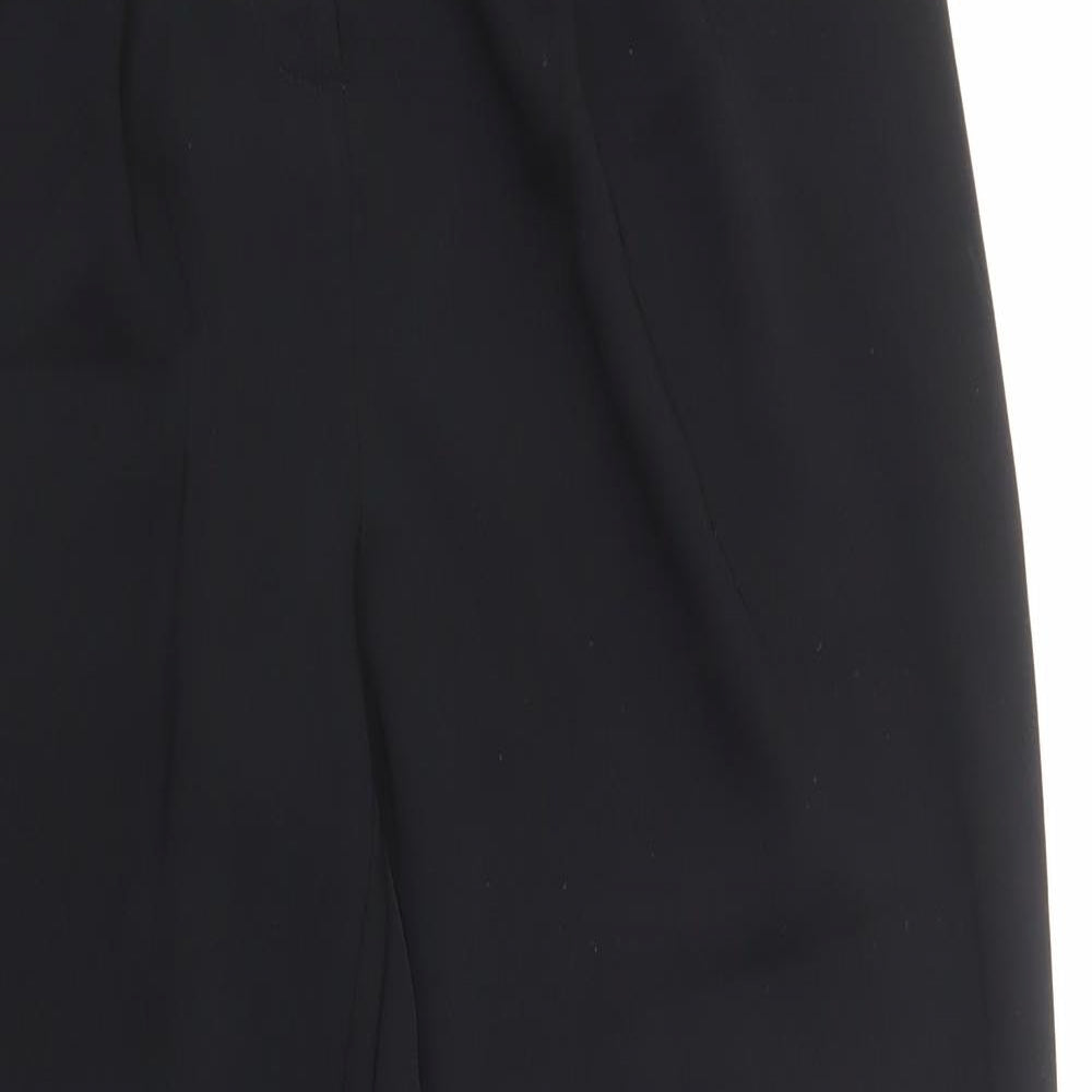F&F Womens Black  Polyester Dress Pants Trousers Size 12 L28 in Regular Button