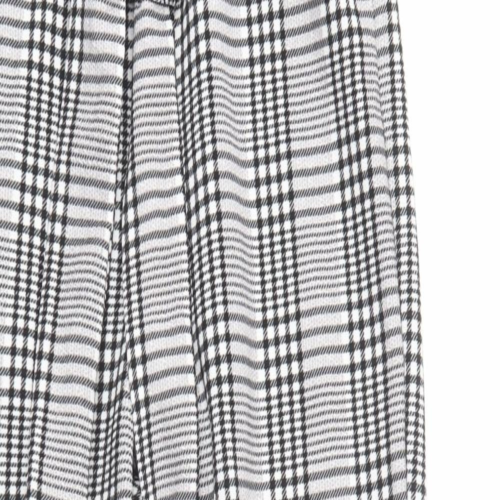 SheIn Womens Grey Plaid Polyester Trousers  Size M L29 in Regular