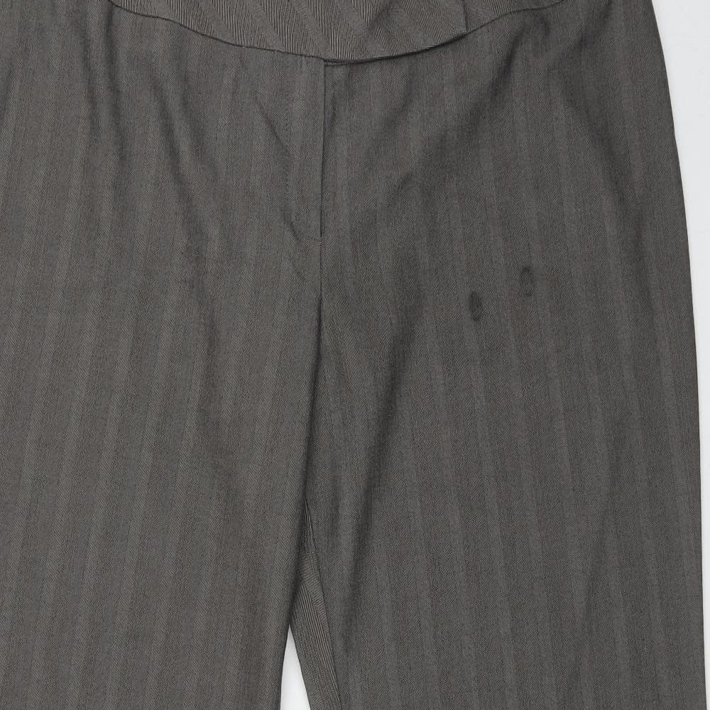 New Look Womens Brown  Polyester Trousers  Size 18 L31 in Regular Zip