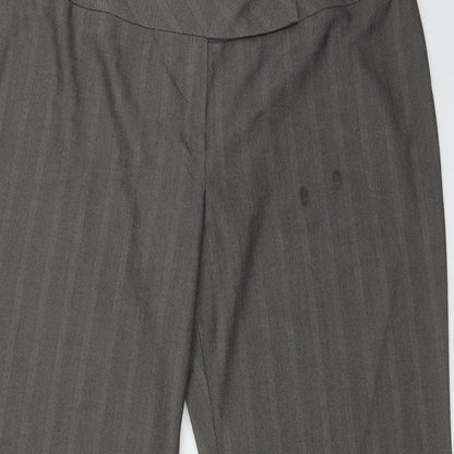 New Look Womens Brown  Polyester Trousers  Size 18 L31 in Regular Zip