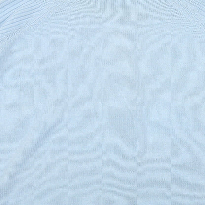 Anthology Womens Blue Round Neck  Acrylic Cardigan Jumper Size 20