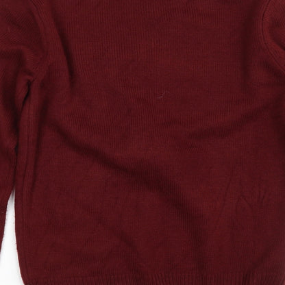 NEXT Mens Red Crew Neck  Acrylic Pullover Jumper Size S   - Christmas Jumper