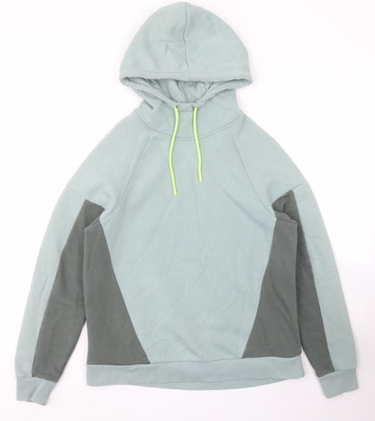 Dunnes Womens Green Colourblock Cotton Pullover Hoodie Size S  Pullover