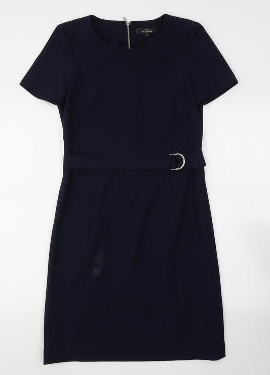 NEXT Womens Blue  Polyester A-Line  Size 8  Round Neck Zip