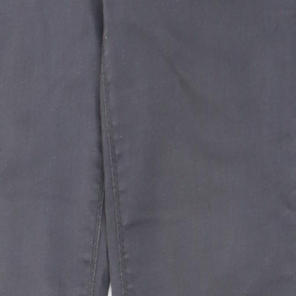 Dorothy Perkins Womens Grey  Cotton Skinny Jeans Size 8 L30 in Regular Button