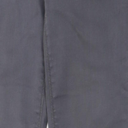 Dorothy Perkins Womens Grey  Cotton Skinny Jeans Size 8 L30 in Regular Button