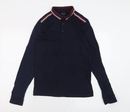 Devred Mens Blue  Polyester  Polo Size S Collared Button