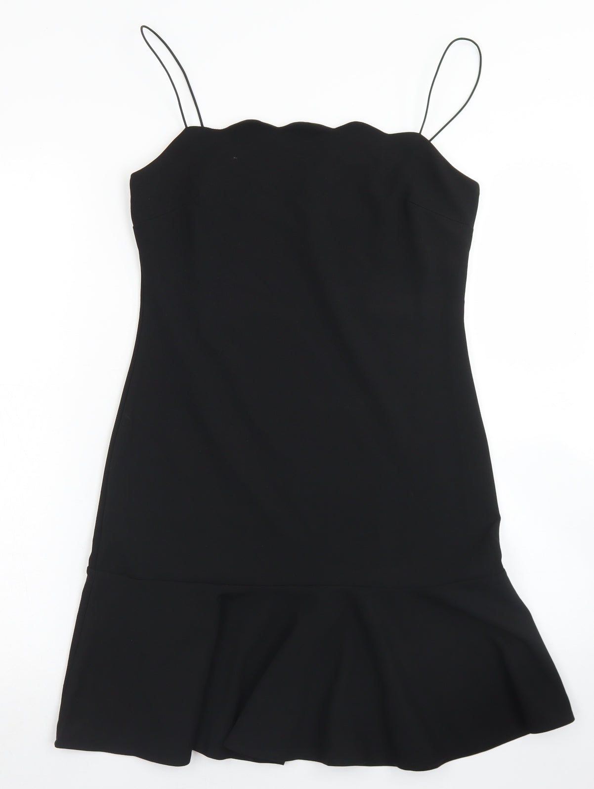 Miss Selfridge Womens Black  Polyester Mermaid  Size 10  Sweetheart  - Scalloped Edging