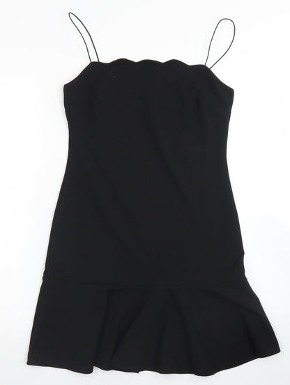 Miss Selfridge Womens Black  Polyester Mermaid  Size 10  Sweetheart  - Scalloped Edging