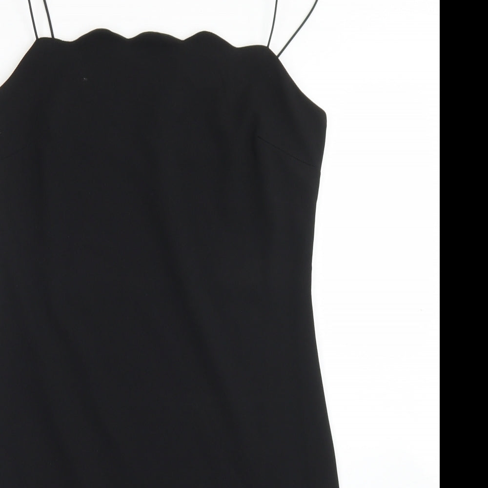 Miss Selfridge Womens Black  Polyester Mermaid  Size 10  Sweetheart  - Scalloped Edging