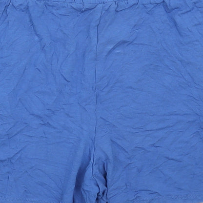 NEXT Womens Blue  Viscose Sweat Shorts Size 12 L3 in Regular Pull On