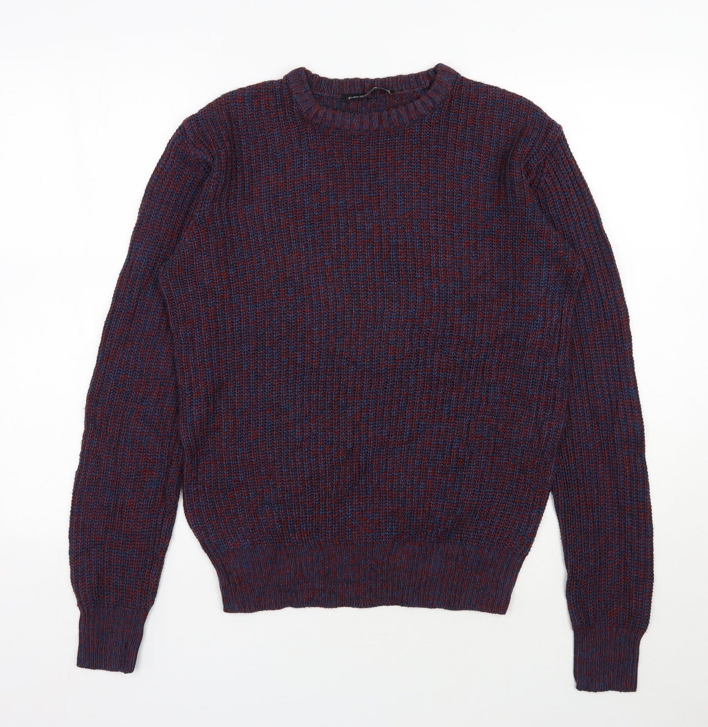 Cedar Wood State Mens Blue Round Neck  Acrylic Pullover Jumper Size S