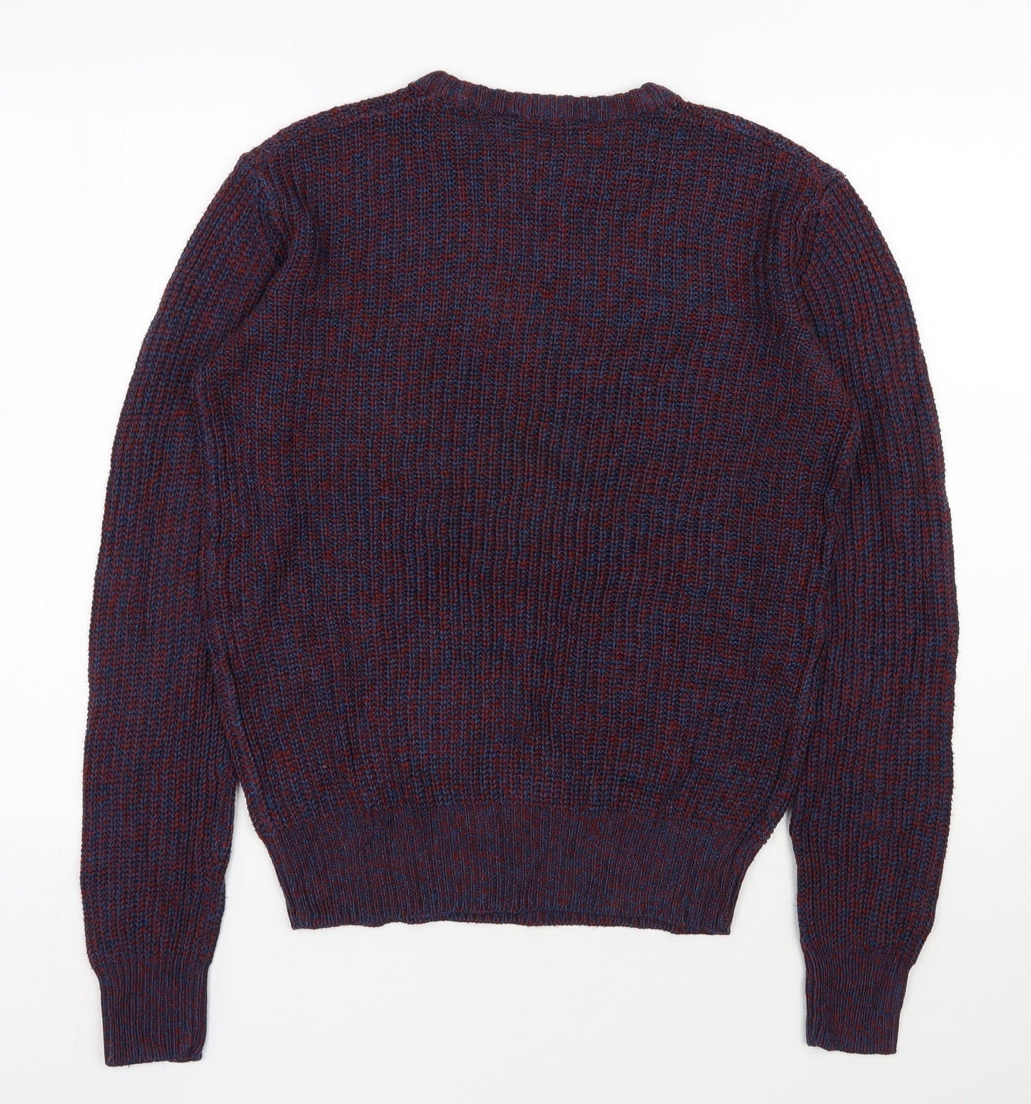 Cedar Wood State Mens Blue Round Neck  Acrylic Pullover Jumper Size S