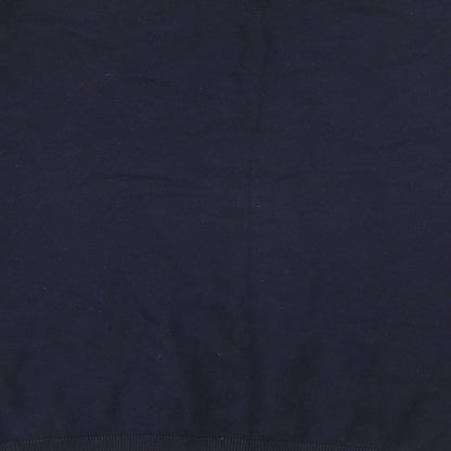Easy Mens Blue V-Neck  Cotton Pullover Jumper Size M