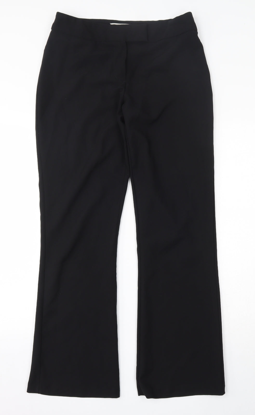 George Womens Black  Polyester Trousers  Size 10 L30 in Regular Hook & Eye