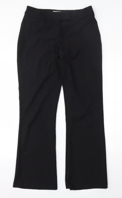 George Womens Black  Polyester Trousers  Size 10 L30 in Regular Hook & Eye