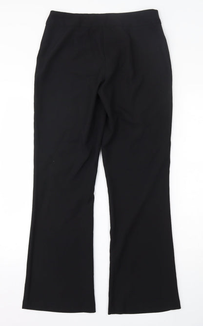 George Womens Black  Polyester Trousers  Size 10 L30 in Regular Hook & Eye