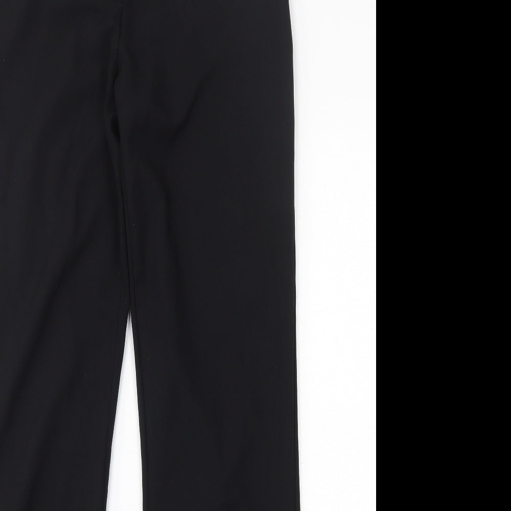 George Womens Black  Polyester Trousers  Size 10 L30 in Regular Hook & Eye