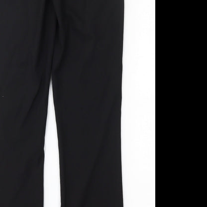 George Womens Black  Polyester Trousers  Size 10 L30 in Regular Hook & Eye
