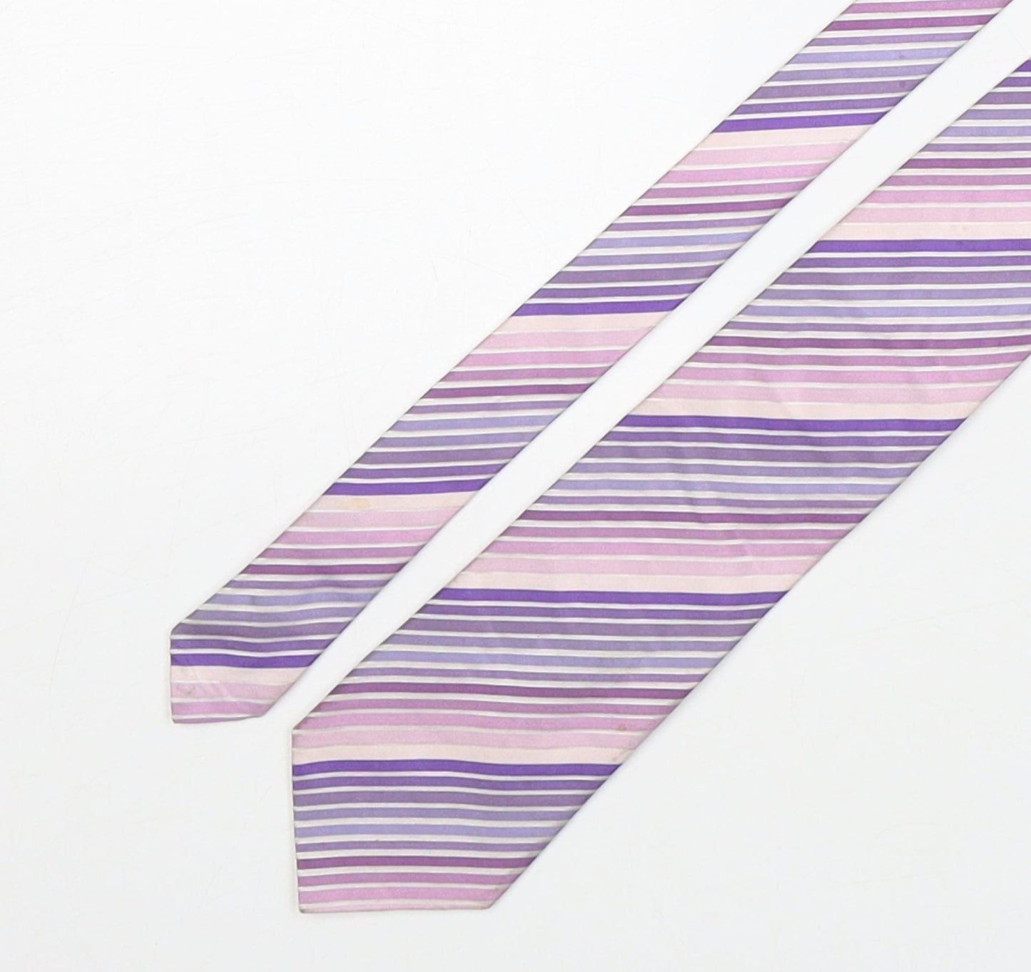 NEXT Mens Multicoloured Striped Polyester Pointed Tie One Size