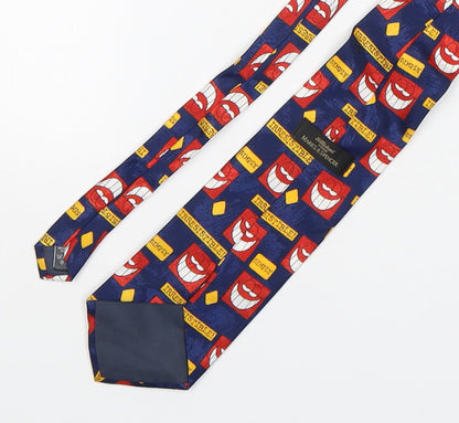 Marks and Spencer Mens Multicoloured Geometric Polyester Pointed Tie One Size