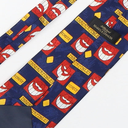 Marks and Spencer Mens Multicoloured Geometric Polyester Pointed Tie One Size