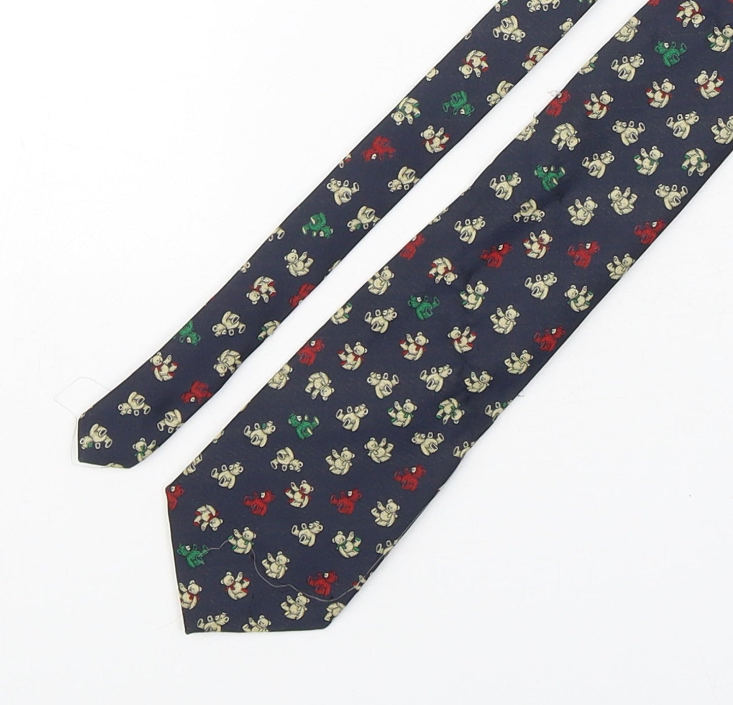 Marks and Spencer Mens Multicoloured Geometric Polyester Pointed Tie One Size - Teddy Bear