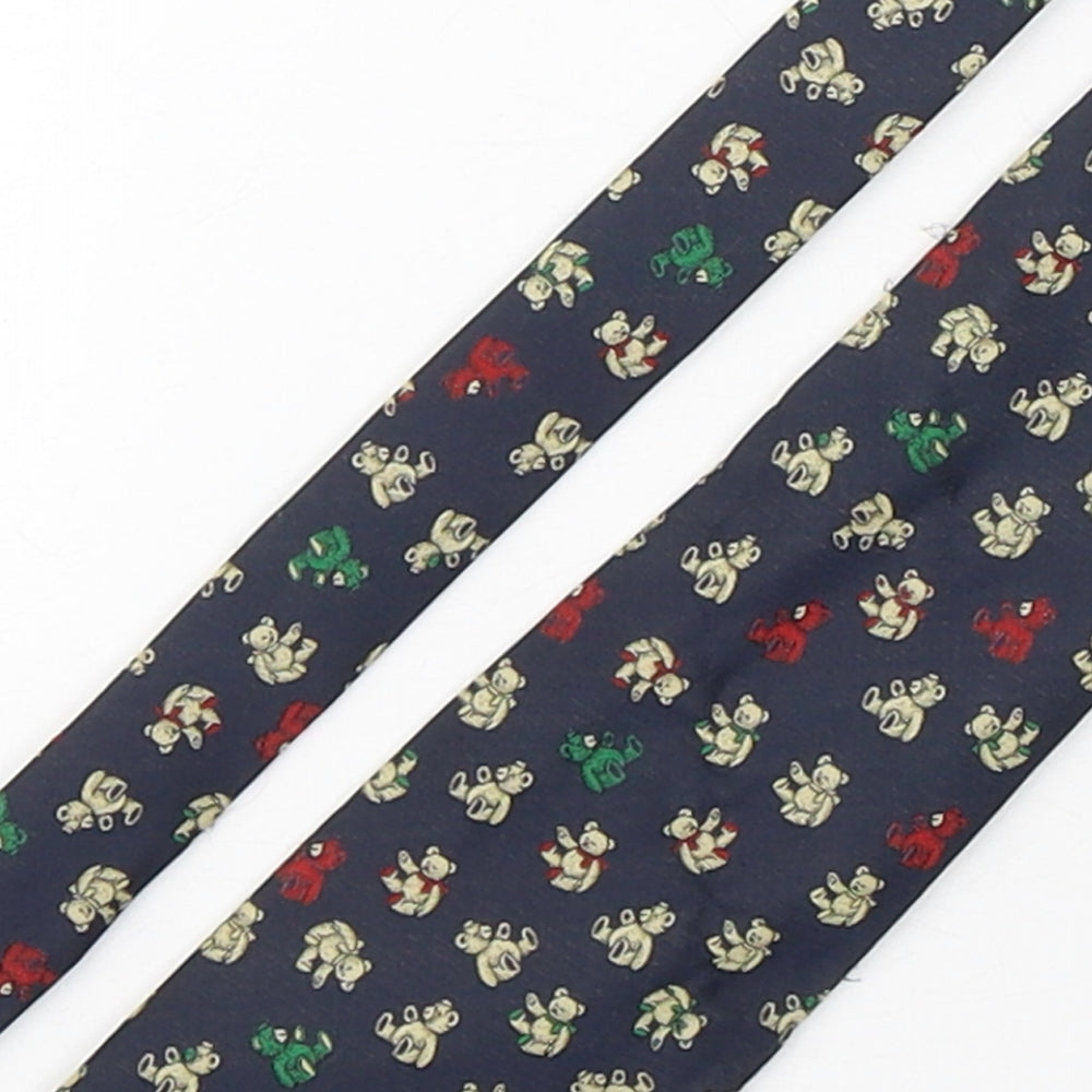 Marks and Spencer Mens Multicoloured Geometric Polyester Pointed Tie One Size - Teddy Bear