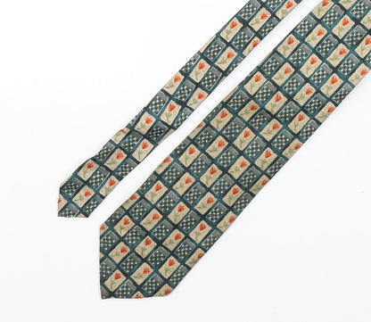 Marks and Spencer Mens Multicoloured Floral Silk Pointed Tie One Size
