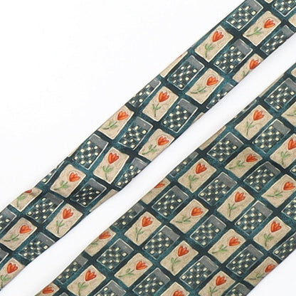 Marks and Spencer Mens Multicoloured Floral Silk Pointed Tie One Size