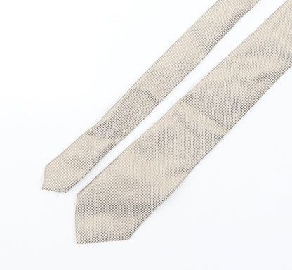 Savoy Taylors Guild Mens Beige Geometric Silk Pointed Tie One Size