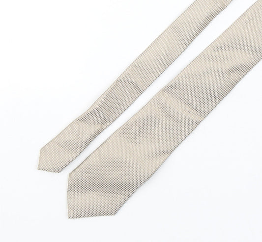 Savoy Taylors Guild Mens Beige Geometric Silk Pointed Tie One Size