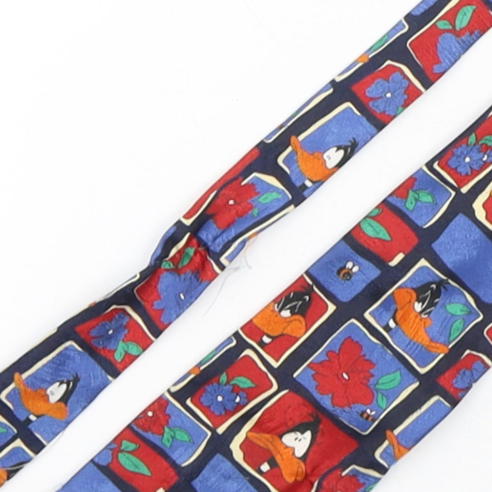 Marks and Spencer Mens Multicoloured Geometric Polyester Pointed Tie One Size - Daffy Duck