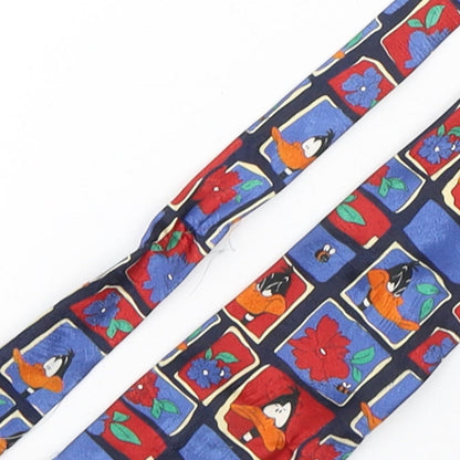 Marks and Spencer Mens Multicoloured Geometric Polyester Pointed Tie One Size - Daffy Duck