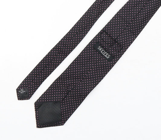 Skopes Mens Multicoloured Polka Dot Silk Pointed Tie One Size