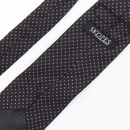 Skopes Mens Multicoloured Polka Dot Silk Pointed Tie One Size