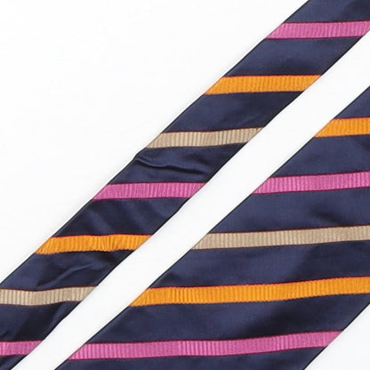 Sartorial Mens Multicoloured Striped Silk Pointed Tie One Size
