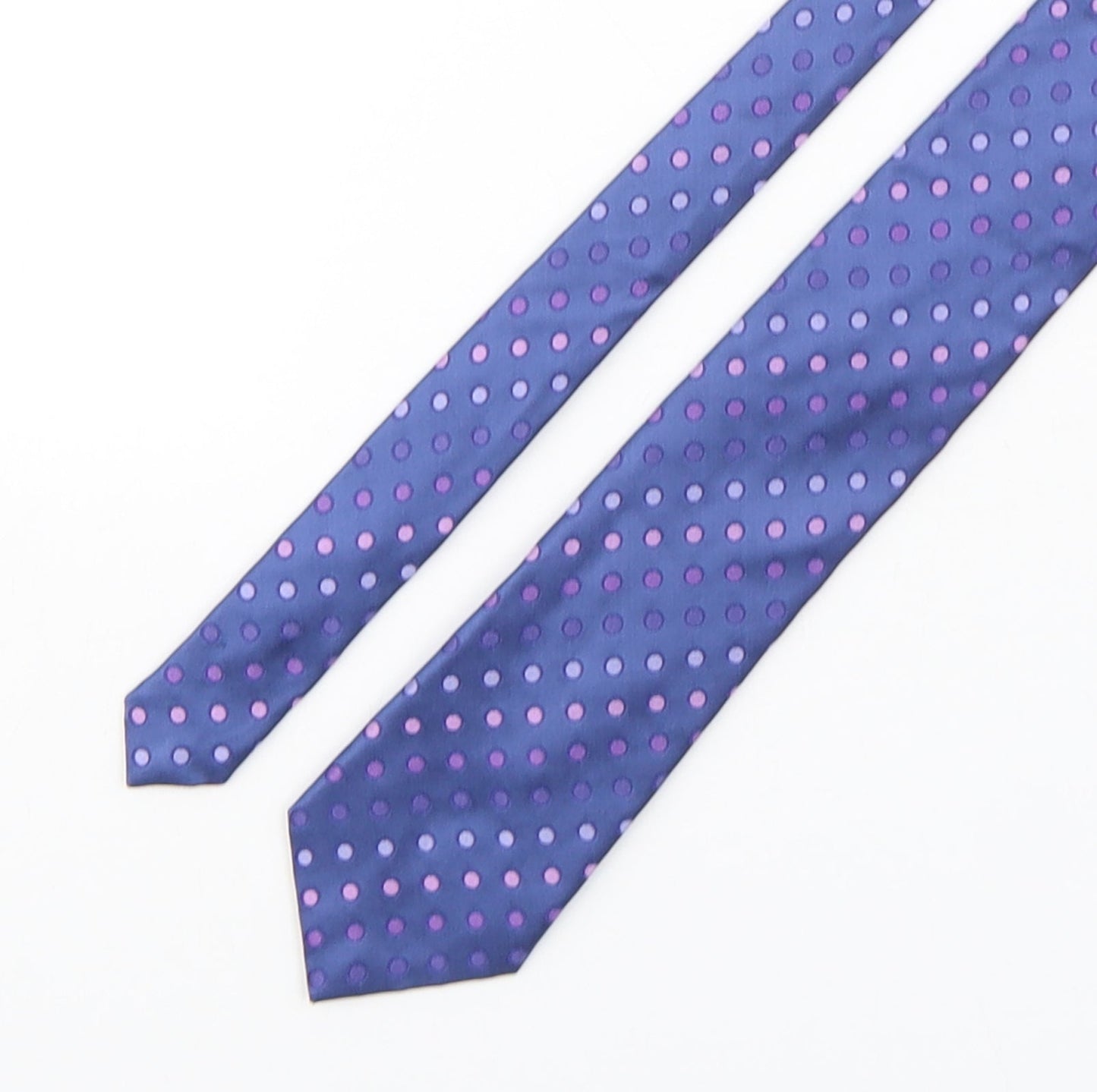 Marks and Spencer Mens Multicoloured Polka Dot Silk Pointed Tie One Size