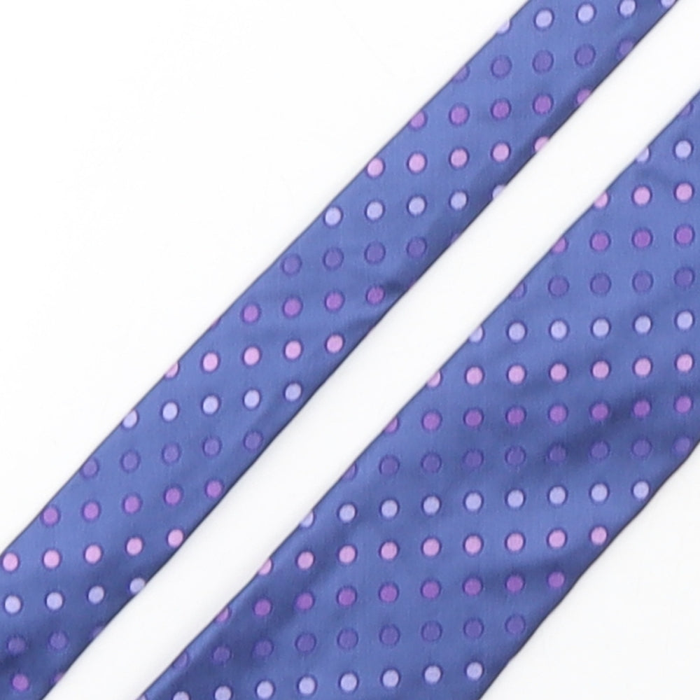 Marks and Spencer Mens Multicoloured Polka Dot Silk Pointed Tie One Size