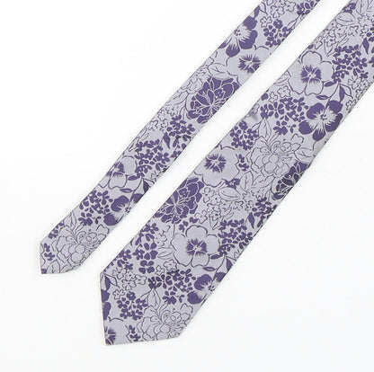 Autograph Mens Multicoloured Floral Silk Pointed Tie One Size