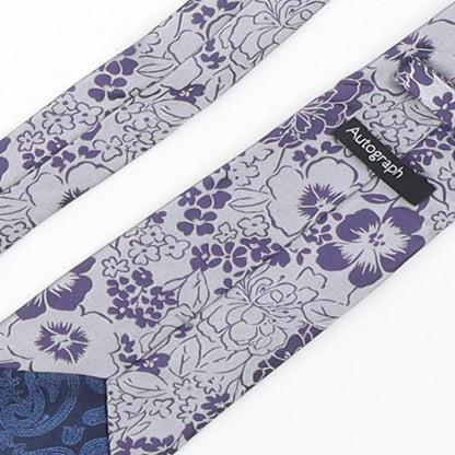 Autograph Mens Multicoloured Floral Silk Pointed Tie One Size