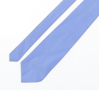 NEXT Mens Blue Plaids & Checks Polyester Pointed Tie One Size