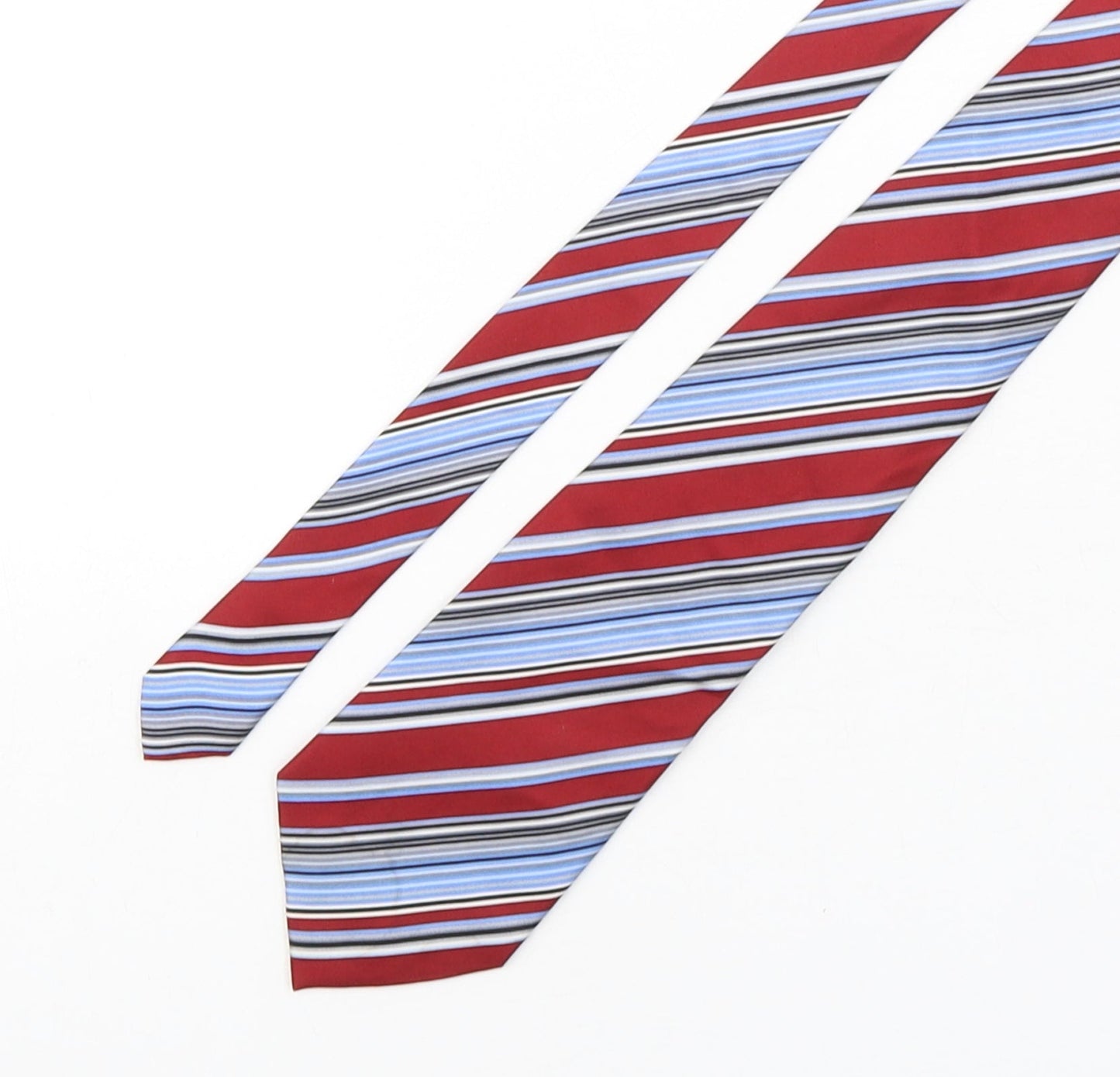 Milano  Mens Multicoloured Striped Silk Pointed Tie One Size
