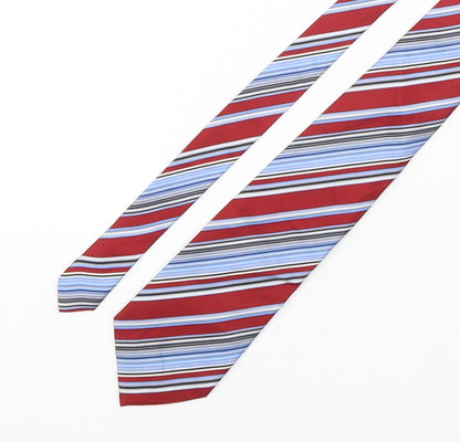 Milano  Mens Multicoloured Striped Silk Pointed Tie One Size